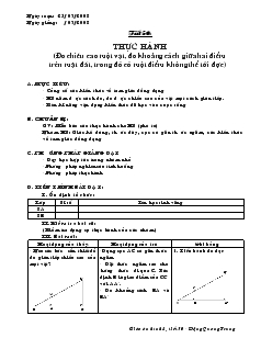 Giáo án Hình học lớp 8 (chuẩn) -  Tiết 50: Thực hành