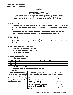 Giáo án Hình học lớp 8 (chuẩn) -  Tiết 51: Thực hành (tiếp)