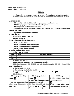 Giáo án Hình học lớp 8 (chuẩn) -  Tiết 63: Diện tích xung quanh của hình chóp đều