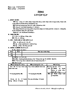 Giáo án Hình học lớp 8 (chuẩn) -  Tiết 65: Luyện tập