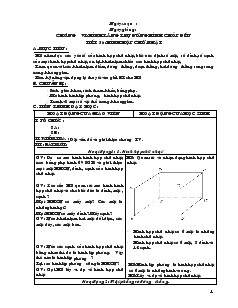 Giáo án Hình học lớp 8 Chương VI Hình lăng trụ đứng, hình chóp đều