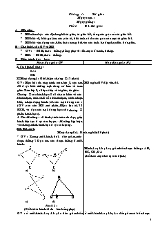 Giáo án Hình học lớp 8 học kỳ I