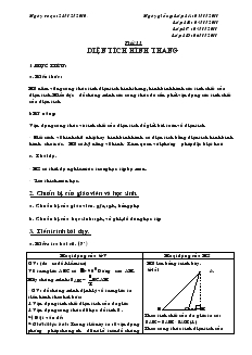 Giáo án Hình học lớp 8 học kỳ II năm học 2010- 2011