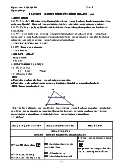 Giáo án Hình học lớp 8 năm học 2007- 2008 Tuần 3 Tiết 6 Đường trung bình của hình thang (tiếp)