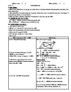 Giáo án Hình học lớp 8 Tiết 13 Luyện Tập