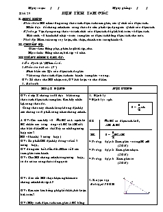 Giáo án Hình học lớp 8 Tiết 29 Diện tích tam giác