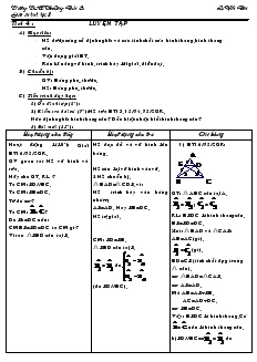 Giáo án Hình học lớp 8 Tiết 4 Luyện Tập