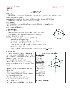 Giáo án Hình học Lớp 9 Tuần 11