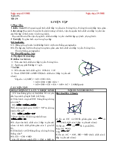 Giáo án Hình học Lớp 9 Tuần 15