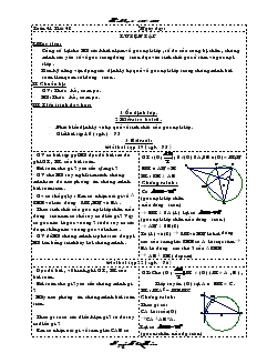 Giáo án Hình học Lớp 9 Tuần 21 - Nguyễn Thái Hoàn