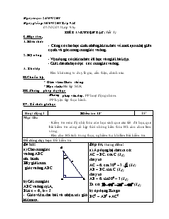 Giáo án Hình học Lớp 9A Tiết 13