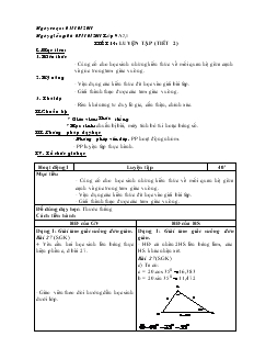 Giáo án Hình học Lớp 9A Tiết 14