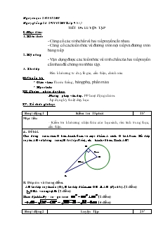 Giáo án Hình học Lớp 9A Tiết 29