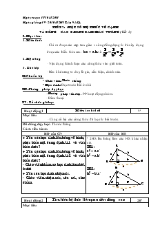 Giáo án Hình học Lớp 9A Tiết 2