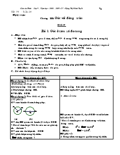 Giáo án Hình Lớp 9 Năm học 2008 – 2009