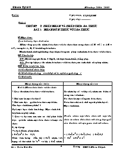 Giáo án môn Đại số 8 (chuẩn) - Tiết 1 đến tiết 10