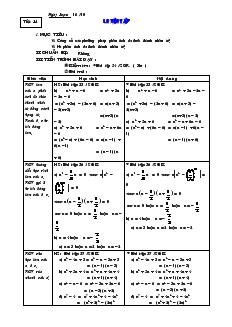 Giáo án môn Đại số 8 (chuẩn) - Tiết 14: Luyện tập