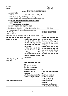 Giáo án môn Đại số 8 (chuẩn) - Tiết 19: Ôn tập chương I