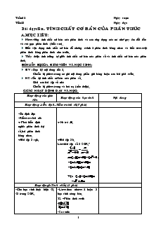 Giáo án môn Đại số 8 (chuẩn) - Tiết 23: Tính chất cơ bản của phân thức