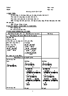 Giáo án môn Đại số 8 (chuẩn) - Tiết 29: Luyện tập