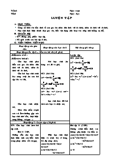 Giáo án môn Đại số 8 (chuẩn) - Tiết 3: Luyện tập