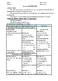 Giáo án môn Đại số 8 (chuẩn) - Tiết 44: Luyện tập