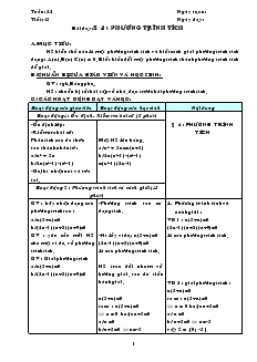 Giáo án môn Đại số 8 (chuẩn) - Tiết 45: Phương trình tích