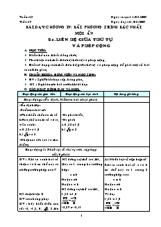 Giáo án môn Đại số 8 (chuẩn) - Tiết 57: Liên hệ giữa thứ tự và phép cộng