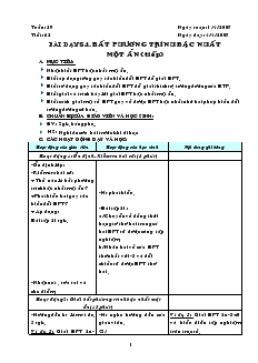 Giáo án môn Đại số 8 (chuẩn) - Tiết 62: Bất phương trình bậc nhất một ẩn (tiếp)