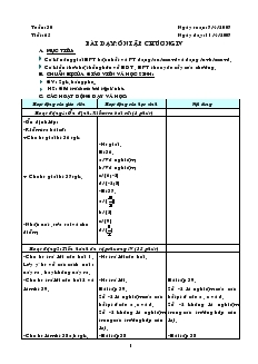 Giáo án môn Đại số 8 (chuẩn) - Tiết 65: Ôn tập chương IV