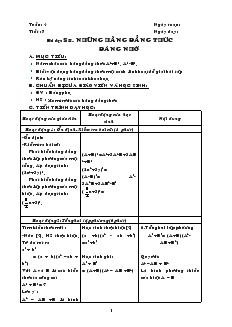 Giáo án môn Đại số 8 (chuẩn) - Tiết 7: Những hằng đẳng thức đáng nhớ