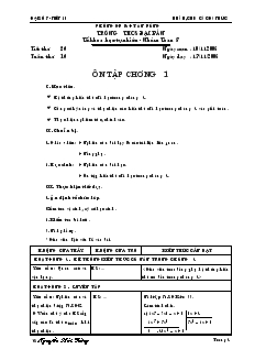 Giáo án môn Đại số 8 (chuẩn) - Trường THCS Bắc Sơn - Tiết 20: Ôn tập chương 1