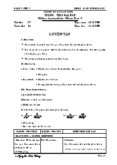 Giáo án môn Đại số 8 (chuẩn) - Trường THCS Bắc Sơn - Tiết 27: Luyện tập