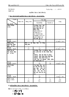 Giáo án môn Đại số 8 (chuẩn) - Tuần 11 đến tuần 14