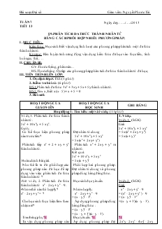 Giáo án môn Đại số 8 (chuẩn) - Tuần 7 đến tuần 10