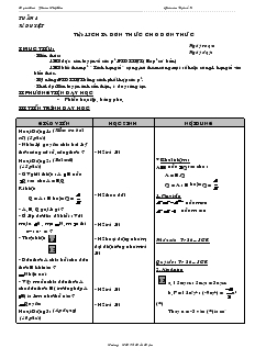 Giáo án môn Đại số 8 (chuẩn) - Tuần 8 đến tuần 13 _Giáo viên: Phan Thị Liên