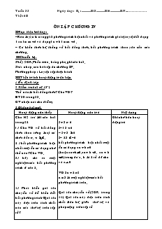 Giáo án môn Đại số 8 - Tiết 68: Ôn tập chương IV