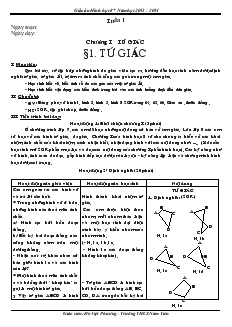 Giáo án môn Hình học 8 (chi tiết giáo án 3 cột)