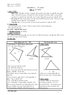 Giáo án môn Hình học 8 (chi tiết), học kỳ I