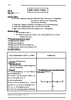 Giáo án môn Hình học 8 (chi tiết) - Tiết 10: Đối xứng trục