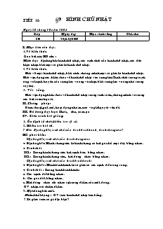 Giáo án môn Hình học 8 (chi tiết) - Tiết 16 - Bài 9: Hình chữ nhật