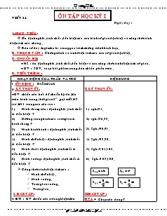 Giáo án môn Hình học 8 (chi tiết) - Tiết 31: Ôn tập học kỳ I