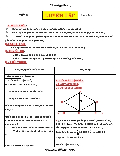 Giáo án môn Hình học 8 (chi tiết) - Tiết 35: Luyện tập