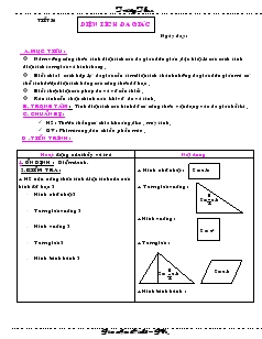 Giáo án môn Hình học 8 (chi tiết) - Tiết 36: Diện tích đa giác
