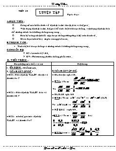 Giáo án môn Hình học 8 (chi tiết) - Tiết 39: Luyện tập