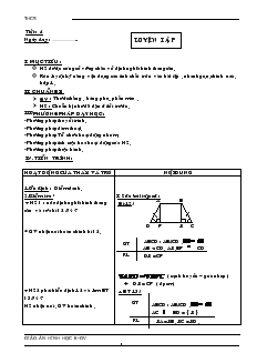 Giáo án môn Hình học 8 (chi tiết) - Tiết 4: Luyện tập