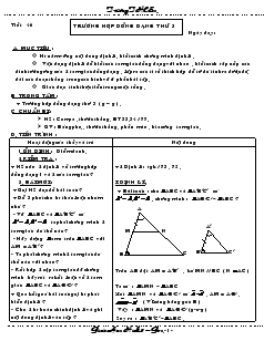 Giáo án môn Hình học 8 (chi tiết) - Tiết 46: Trường hợp đồng dạng thứ 3