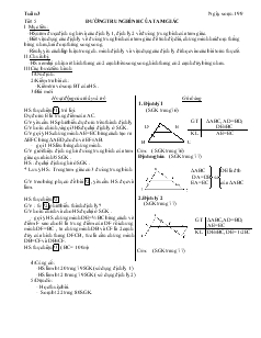 Giáo án môn Hình học 8 (chi tiết) - Trường THCS Kim Đồng - Tiết 5: Đường trung bình của tam giác