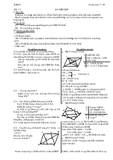 Giáo án môn Hình học 8 (chi tiết) - Trường THCS Kim Đồng - Tiết 13, 14