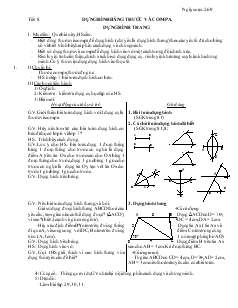 Giáo án môn Hình học 8 (chi tiết) - Trường THCS Kim Đồng - Tiết 8: Dựng hình bằng thước và compa, dựng hình thang